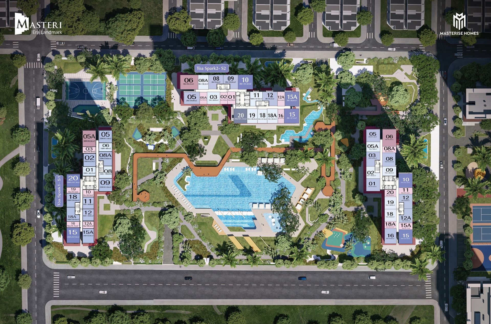 Mặt bằng tổng thể của dự án Masteri Ocean Park 3